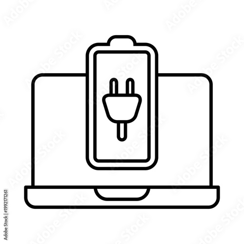 Laptop icon vector. System administrator illustration sign. pc symbol. Devops logo.  