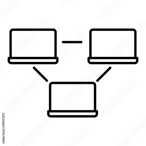 Laptop icon vector. System administrator illustration sign. pc symbol. Devops logo.  