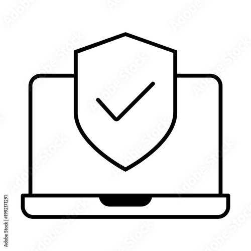 Laptop icon vector. System administrator illustration sign. pc symbol. Devops logo.  