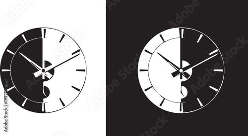 clock icons. Clock, time. vector illustration