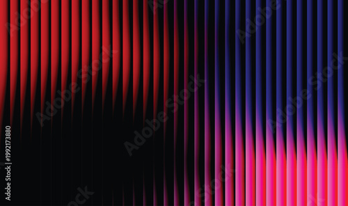 A striking abstract background featuring vertical lines transitioning from red to deep blue hues 