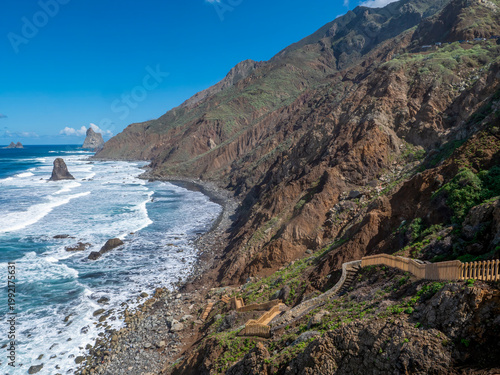 View from Benijo looking east toward the coastal cliffs.