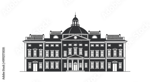 Large Building with Dome Roof Architecture.