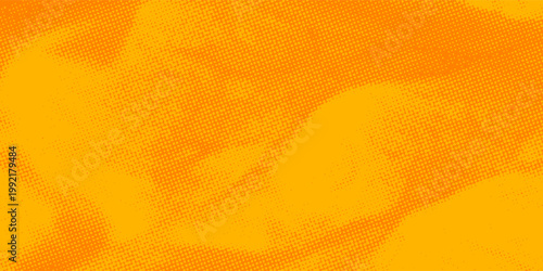 Abstract orange halftone gradient background with flowing dotted texture and warm vibrant tones, modern vector design for bold digital, print, and creative projects