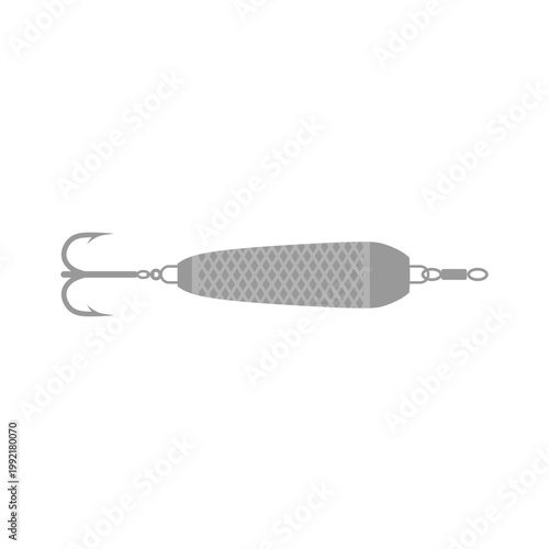 Spoon Fishing lures flat design vector illustration. designed to attract fish through reflection and movement.