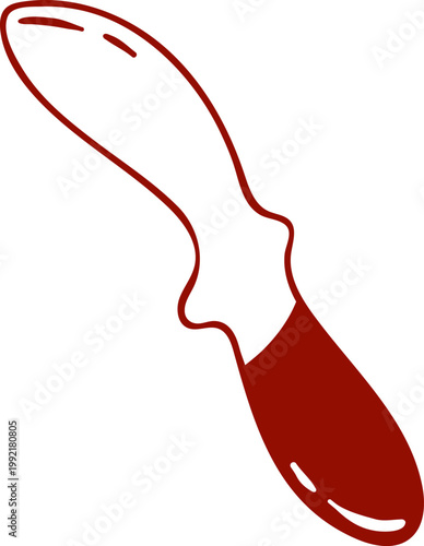 embossed vibrator rabbit massager,  adult toys for sex games, simple linear red icon for sex shop, doodle and sketch style