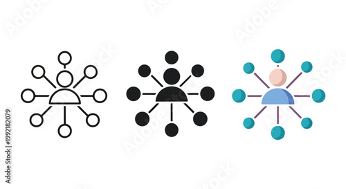 family tree icons set minimalist design - Editable line icons. Vector illustration - Glyph and solid icon set - Icon vector