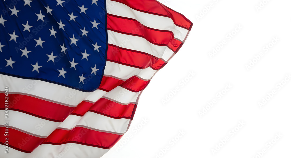 Obraz premium Celebrating flag day close up of a waving american flag patriotic symbolism