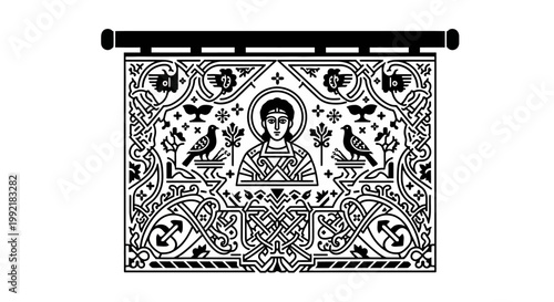 Jesus Christ Icon Illustration Design.