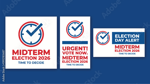 Urgent Voting Warning Poster USA Election Awareness, Last Chance Vote Poster Midterm Election 2026, Election Alert Poster Civic Duty USA