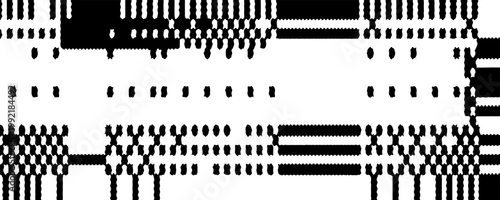 Latar belakang pola dither hitam dan putih. Tekstur grunge piksel yang bermasalah. Latar belakang video game tertekan bitmap retro. 8 bit kesalahan abstrak 