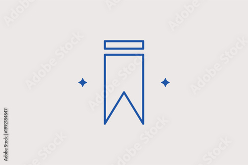 Ribbon banner or bookmark for official labeling and important highlights. Official Vector Illustration for "Editor's Choice" labels and specific document categorization.