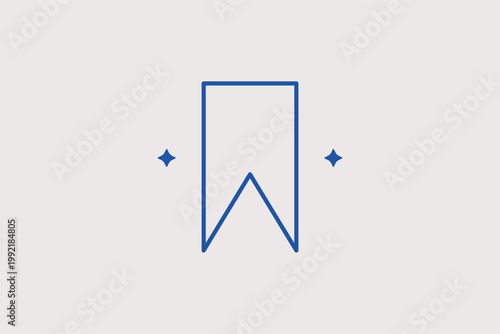 Bookmark tag for saving favorite content or marking specific pages. Practical Vector Illustration for e-reader apps and browser "save for later" features.