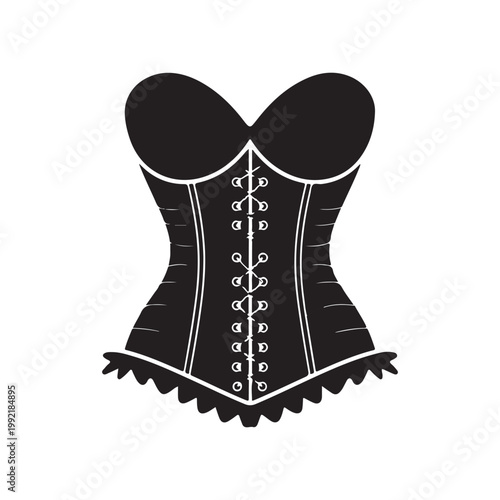 Corset silhouette icon vector flat design