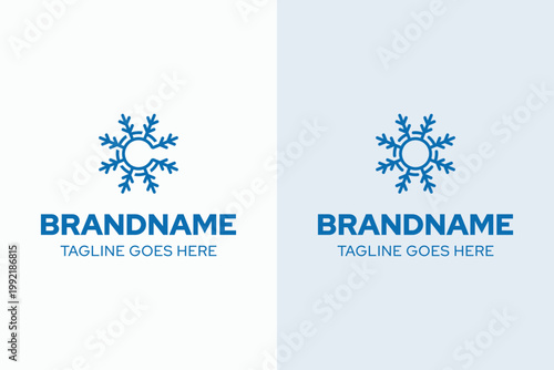 Letter C O Snowflake Logo, symbolizing purity, uniqueness, and cool precision