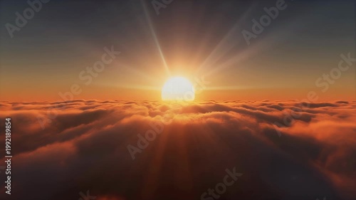 Golden Radiance Above the Clouds