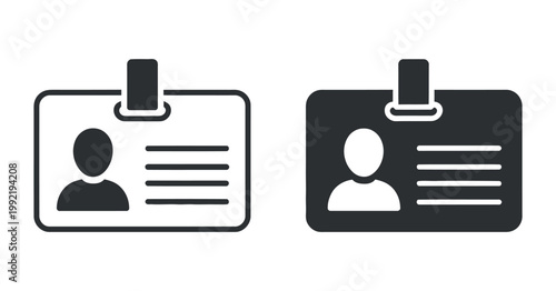 Identification card with photo and lines for text during security check