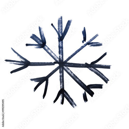 a stylized snowflake drawn with a black marker
