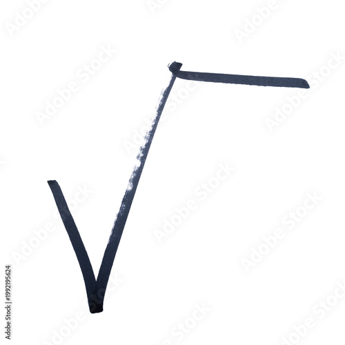 the square root symbol drawn with a black marker