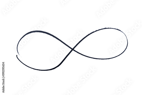 the infinity symbol drawn with a black marker