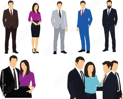 business, people, professionals, office, corporate, team, workers, standing, group, formal, suit, leadership, management, teamwork, communication, colleagues, success, career, workplace, partnership