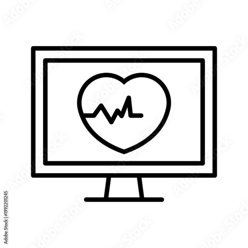 Blood Pressure Monitor Illustration vector Icon Design