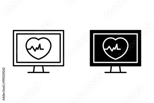 Blood Pressure Monitor Illustration vector Icon Design