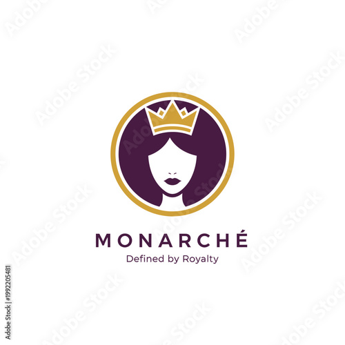 Woman Wearing Gold Crown Royalty Symbol.