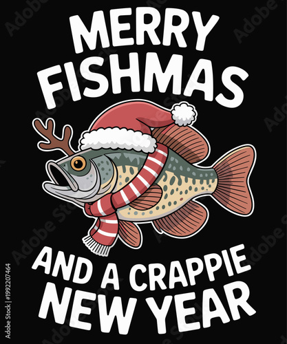 Merry Fishmas and a Crappie New Year Fishing Pun