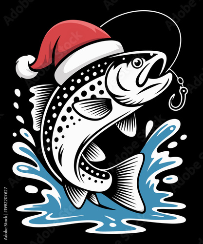 Funny Ugly Fishing Christmas Bass Fish Merry Fishmas Pajama