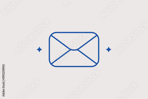 Simple sealed envelope representing a new message or confidential mail. Minimalist Vector Illustration for inbox notifications and postal service marketing.