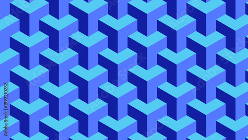 Photos Geometric Abstract Pattern with 3D Cube Shapes