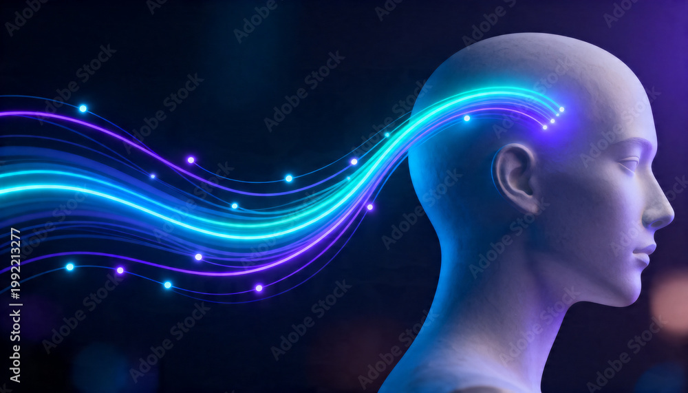 Obraz premium the human head. 3d rendered illustration of a brain