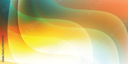 Orange white green colors grainy gradient background, blurred noise texture effect, web banner design.