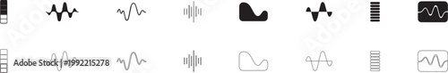 Music Visualizer. Vector icon set.
