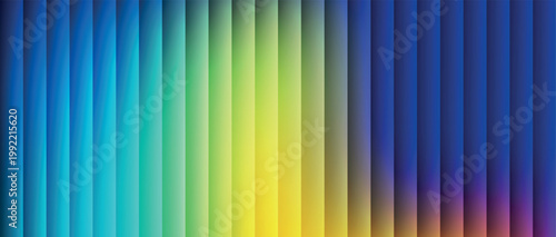 Teal and yellow neon vertical stripe gradient background design art.