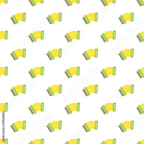 Accordion pattern with Sao Joao theme isolated on transparent background