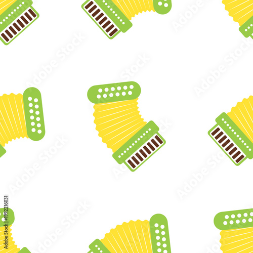 Yellow accordion icons for Sao Joao celebrations isolated on a transparent background