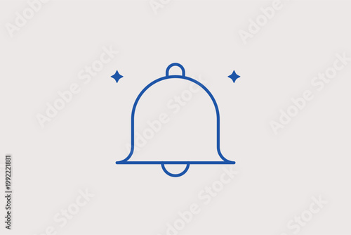 Simple notification bell representing alerts, messages, or reminders. Vigilant Vector Illustration for app notification settings and digital subscription updates.