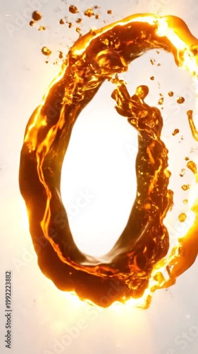 Liquid Gold - A Mesmerizing Dance of Fluid in Motion.