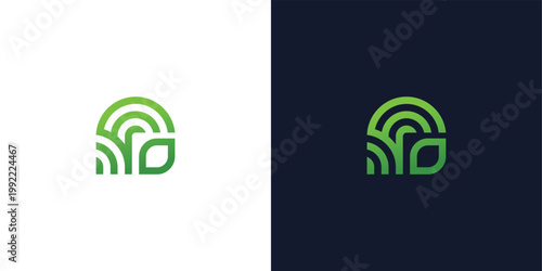 Flousrih for platform ornament logo and icon ,Green Leaf decoration, Abstract beauty  leaf  logo design collection.