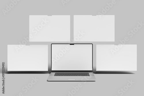 Laptop website presentation blank mockup
