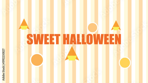 Colorful sweet halloween celebration with candy corn Vector