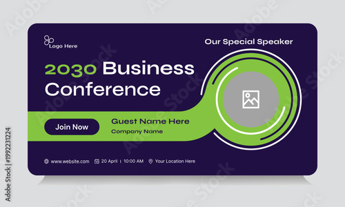 Trendy webinar template design, business strategy webinar banner design, business webinar, vector eps 10 file format