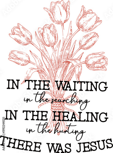 In the Waiting There Was Jesus Svg, Christian Scripture Svg