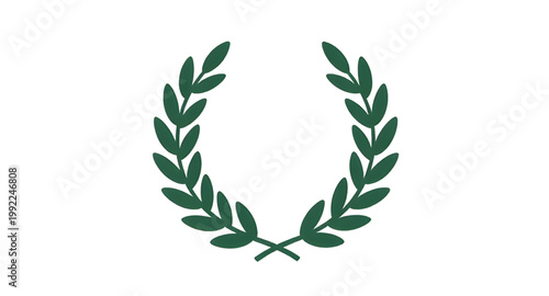 Foto green laurel, laurel wreath, victory symbol, honor emblem, award wreath, leaf wr