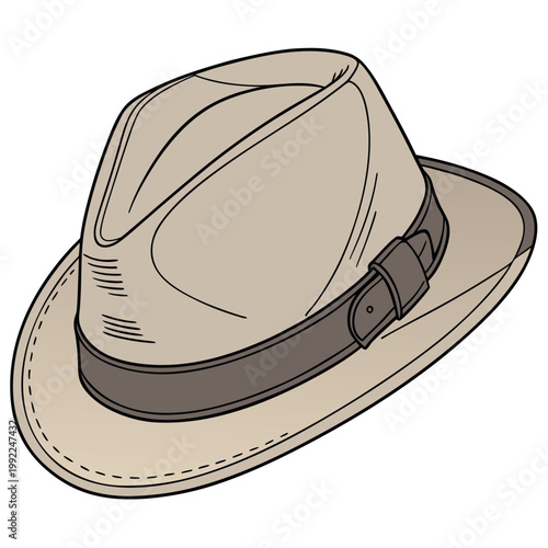 Brown Wide Brim with Pinched Crown