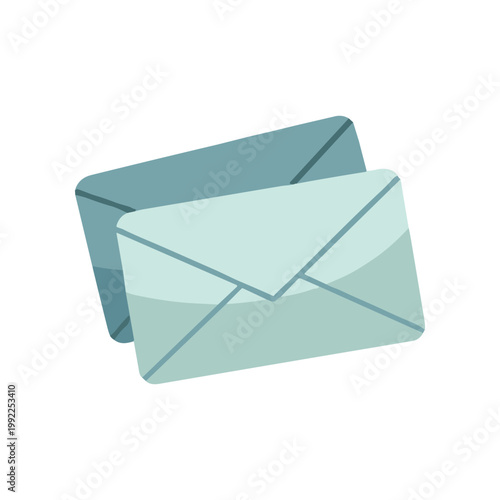 Two Envelopes Postal Mail Communication.