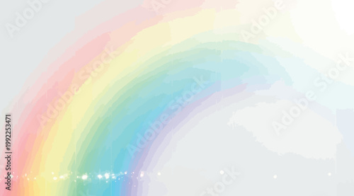 Soft watercolor rainbow arch