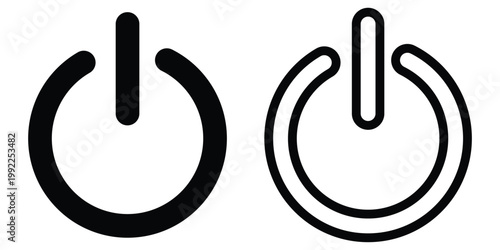 Power icon set vector. Power Switch sign and symbol. Electric power ion set . power symbol set icon . with white background EPS10